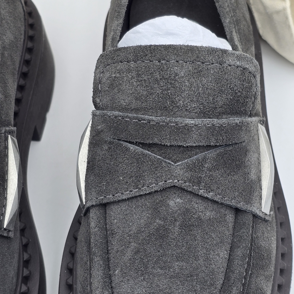 NIB Ash Medusa Suede Studded Platform Loafers, Bistro, EU 35/US 5, with dust bag - Picture 5 of 16